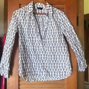 J Crew floral blouse